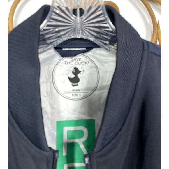 Save The Duck Burn Recycled Bi-Material "Down" packable jacket women's L - Picture 9 of 10